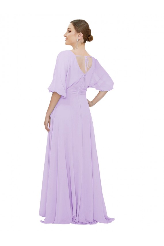 Cheap Chiffon Bridesmaid Dress with Ruched Waist UK
