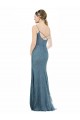 Cheap Deep V-Neck All Over Chantilly Lace Bridesmaid Dress with Criss Cross Open Back UK