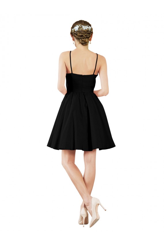 Cheap Halter Neck Short Knee Length Satin Cocktail Bridesmaid Dress UK