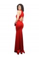Cheap Halter Neck keyhole Front Back Long Formal Stretch Satin Bridesmaid Dress / Prom Dress UK