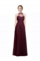 Cheap Full Length Soft Tulle Spaghetti Strap Bridesmaid Dress UK
